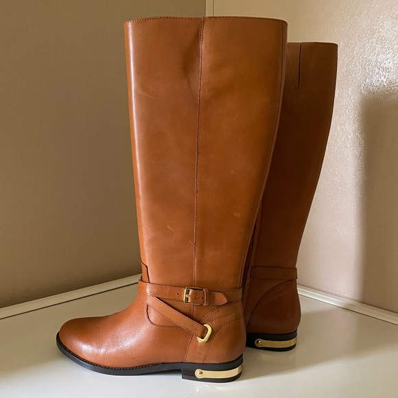 Ralph Lauren Jakayla Womens Burnished Leather Riding Boots Polo Tan Size 6 - Picture 6 of 15